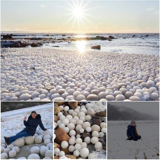 Breathtaking discovery: thousands of ‘ice eggs’ found on beach in Finland