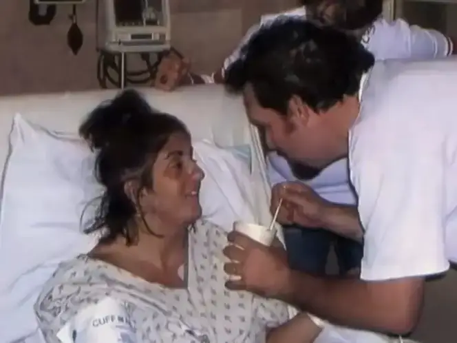 Husband watches as wife’s pulled from life support but then she turns and says “get me out of here”